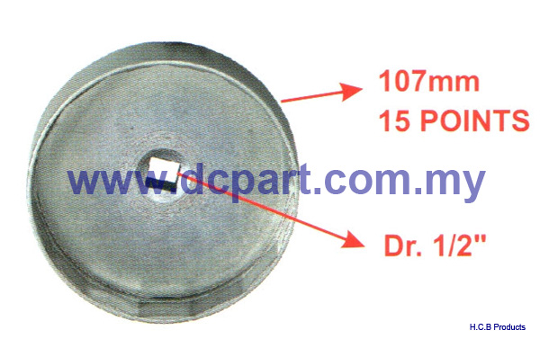  European Truck Repair Tools VOLVO TRUCK OIL FILTER WRENCH Dr. 1/2, 15POINTS, 107mm  A1247