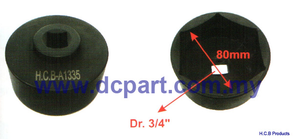 European Truck Repair Tools<br>VOLVO FM12 KING PIN UPPER COVER SOCKET Dr.3/4, 6 POINTS, 80mm