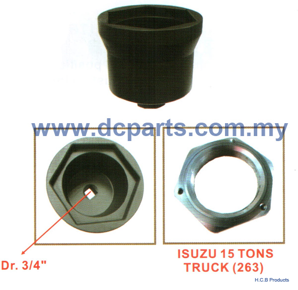 European Truck Repair Tools<br>IVECO AXLE NUT SOCKET H36,6 POINTS, 98mm, Dr.3/4
